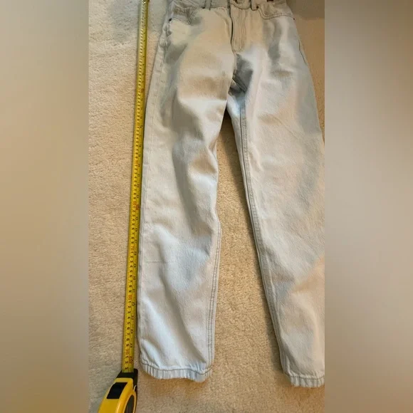 Dynamite Claudia mom Straight Leg Jeans High-Waisted Vintage inspired light blue - Picture 4 of 12